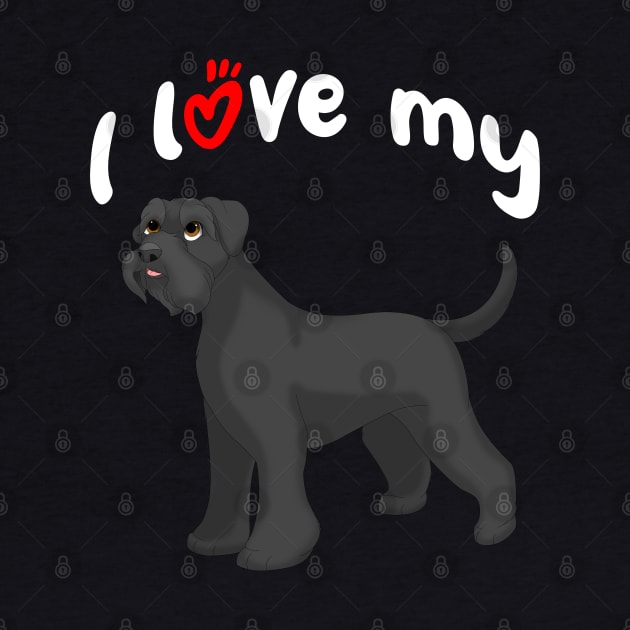 I Love My Giant Schnauzer Dog by millersye